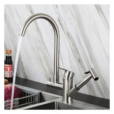 304 Stainless Steel Kitchen Sink Faucet Pull Out Sprayer Two-Function Tap