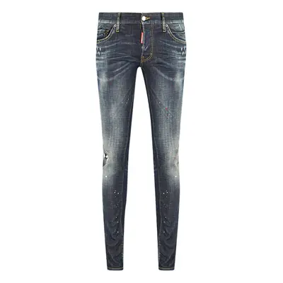 Dsquared2 Slim Jean Paint Splash Canadian Leaf Jeans