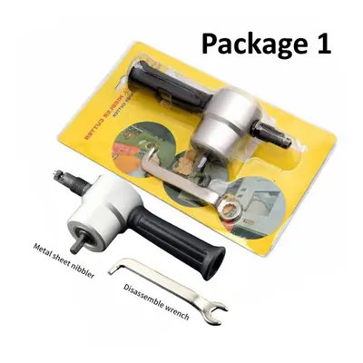 (Type B:Â Single pack) Double Head Sheet Metal Nibbler Cutter Cutting Tool Saw Power Drill Attac