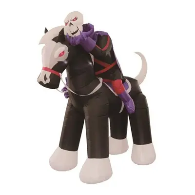 Celebrations 6 ft. Prelit Night Rider Skull Inflatable