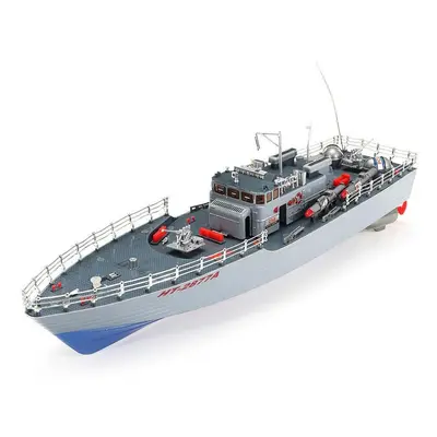 2.4G EHT-2877 Missile Destroyer RC Boat 4km/h With Two Motor And Light Vehicle Models