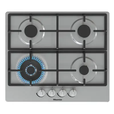 Hisense GM643XHC 60cm Gas Hob - Stainless Steel