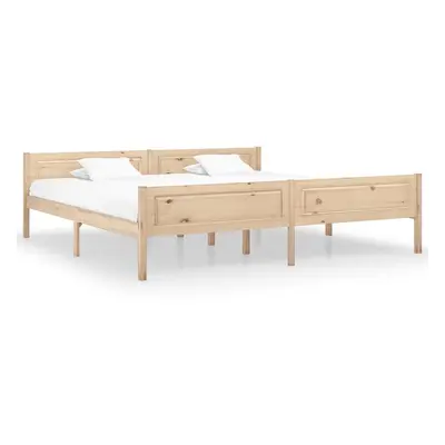 vidaXL Solid Pinewood Bed Frame 200x200 cm Bedroom Wooden Bed Base Bedstead