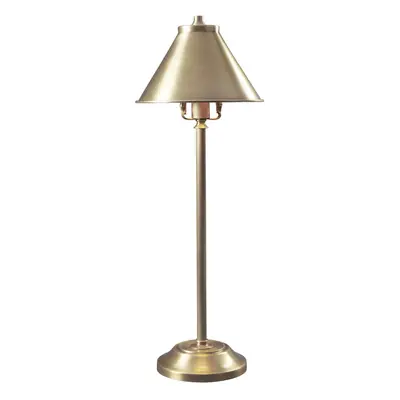 Table Lamp Stick Lamp Elegant Plain Stem Lounge Bedroom Office Aged Brass LED 7W