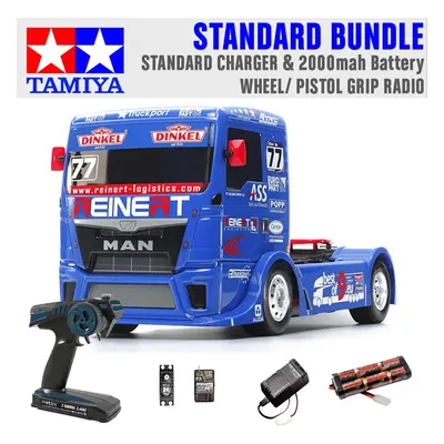 TAMIYA RC Team Reinert Racing MAN TT-01E 1:10 Standard Wheel Radio Bundle