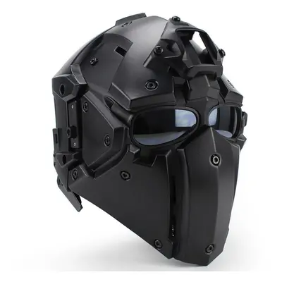 (Black, One Size) Motorcycle Helmet Full Face Bicycle Tactical Helmets Black