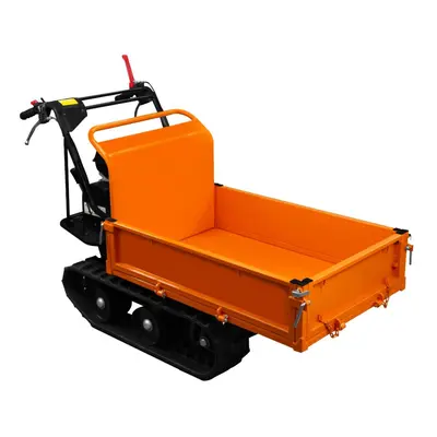 Mini Dumper Tracked Power Barrow Petrol Transporter 300kg Drop Side Skip 196cc