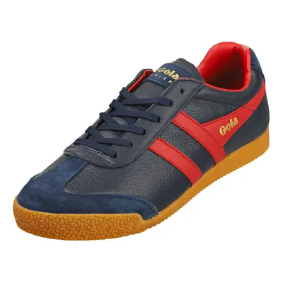 Gola Harrier Mens Casual Trainers in Navy Red - UK