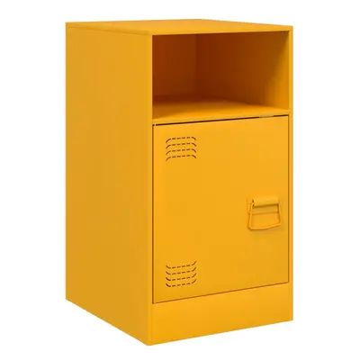 (mustard yellow, pcs) vidaXL Bedside Cabinets Bed Table Nightstand Side Table Bed Cabinet Steel