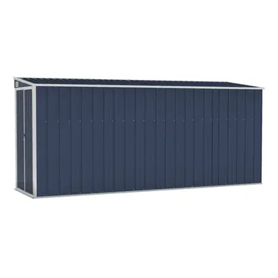 vidaXL Wall-mounted Garden Shed Anthracite Steel Terrace Tool Storage Shed