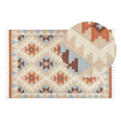 Cotton Kilim Area Rug x cm Multicolour DILIJAN