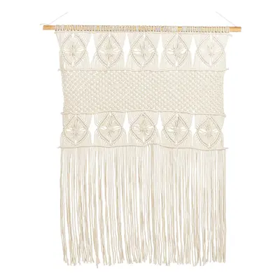 Cotton MacramÃ© Wall Hanging Beige LAHRI