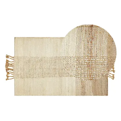 Jute Area Rug x cm Beige HAMZALAR