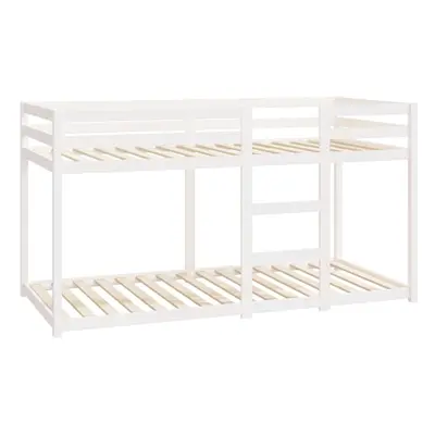 vidaXL Bunk Bed Bed Frame Bed Base Loft Bed White 90x200 cm Solid Wood Pine