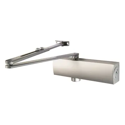 Full Cover Overhead Door Closer Variable Power 5 Left or Right Handed Silver