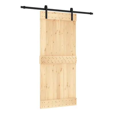 vidaXL Sliding Door Barn Door with Hardware Set Interior Door Solid Wood Pine