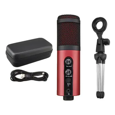 USB Condenser Microphone with Monitor Function,Mute Function and Reverb