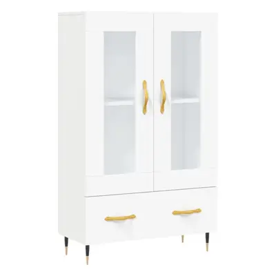 (white) vidaXL Highboard Sideboard Cupboard Side Cabinet Sonoma Oak Engineered Wood