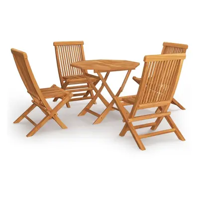 vidaXL Solid Teak Wood Garden Dining Set Piece Patio Outdoor Furniture Set