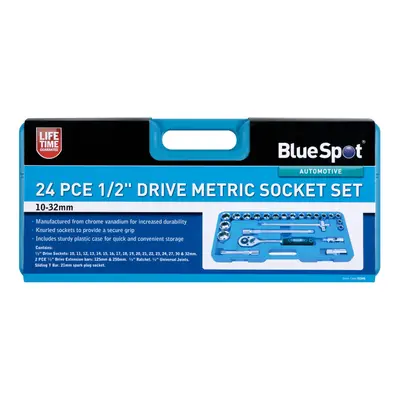 BlueSpot 24 Piece 1/2" Drive Metric Socket Set (10-32mm)