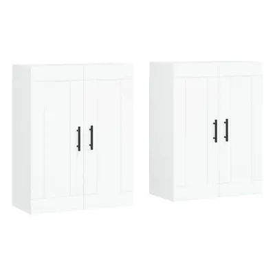 vidaXL Wall Mounted Cabinets Wall Storage Cabinet pcs White Engineered Wood