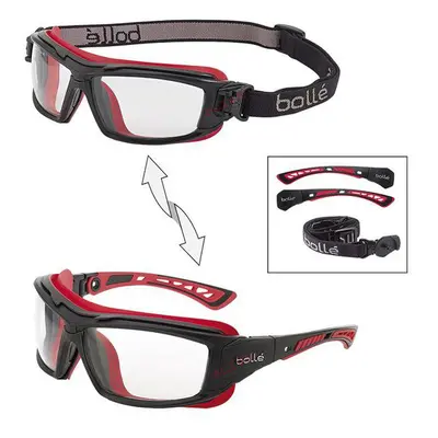 BollÃ© ULTIPSI Red & Black Anti-Scratch Safety Glasses | Protective Goggles