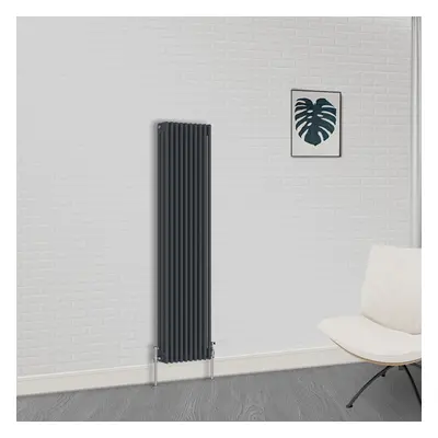 (1800 x 470mm-3 Column) NRG Traditional Anthracite Cast Iron Style Radiator