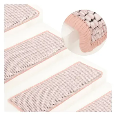 vidaXL Stair Mats Self-adhesive Sisal-Look pcs 65x21x4 cm Stair Tread Pink