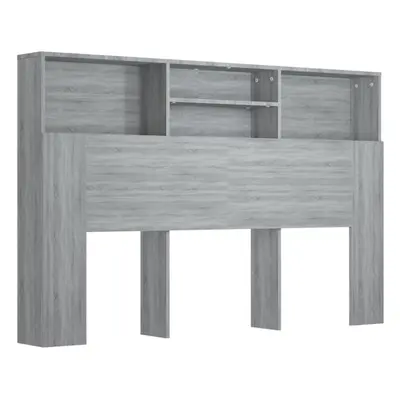 (grey sonoma) vidaXL Headboard Cabinet Bedroom Bed Backboard Cabinet Furniture Multi Colours