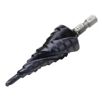 () Flute Step Drill Bit TiAlN Coated HRC89 HSS-Co M35 Cobalt Step Drill 1/4 Inch Hexagon Shank