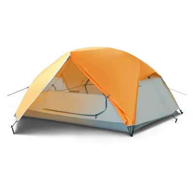 (Orange) Person Camping Tents Backpacking Tents Lightweight Portable Waterproof Easy Setup Tent 