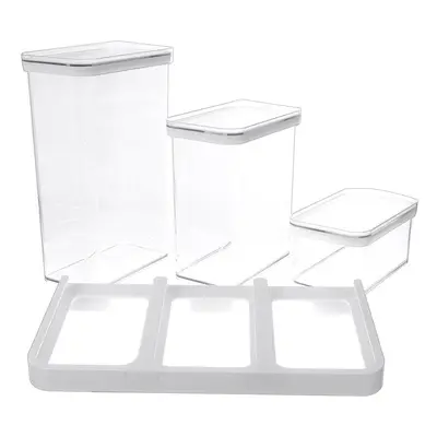 (2.4L) Food Storage Container Wall-mounted Grain Receive One Case With Lid