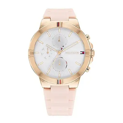 Analogue Multifunction Quartz Watch for Women with Pink Silicone Bracelet