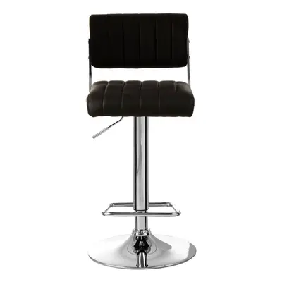 Premier Housewares Stockholm Black Channel Design Seat Bar Stool