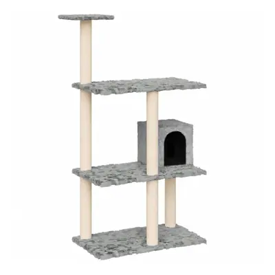 vidaXL Cat Tree with Sisal Scratching Posts Light Grey cm Cat Climber