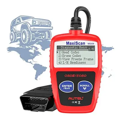 MaxiScan MS309 OBD2 Code Reader Check Engine Fault Check Emission Monitor Status Clear Codes Vie