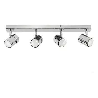 Modern Way Straight Bar Ceiling Spotlight Fitting in a Polished Chrome Finish - Complete 5w GU10