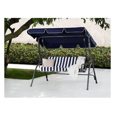 Garden Furniture - Outdoor Furniture - Garden Swing - Swing Seat - Seater - Blue and White - CHA