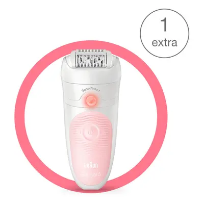 Braun Silk Epilator Wet & Dry Electric Cordless Hair Remover Tweezer-Pink