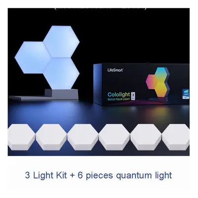 (3 light kit +5 pieces quantum light) Colo-light LED Quantum Light Smart Geometry Assembling DIY