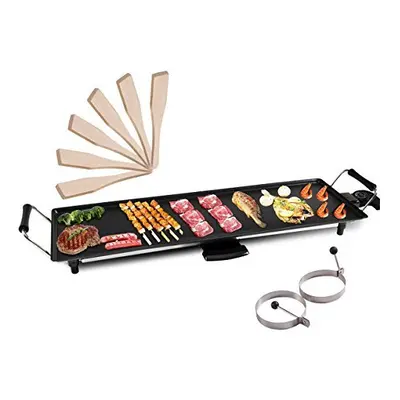 CASART Electric Teppanyaki Grill Table, 1800W/2000W Non-Stick Griddle with Wooden Shovel, Outdoo