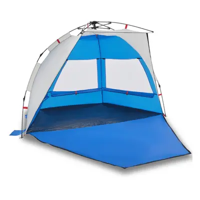 vidaXL Beach Tent 2-Person Camping Tent Azure Blue Quick Release Waterproof