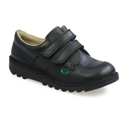 (UK 13) Kickers Juniors Kick Lo Velcro Black/Black