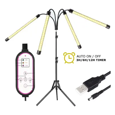 (Yellow) LED Grow Light Tripod Plant Growing Lamp Lights With Tripod For Indoor Plants