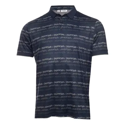 (S, Navy) Calvin Klein Mens Signature Moisture Wicking Recycled Golf Polo Shirt