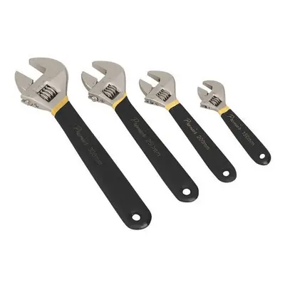 Sealey AK9935 4pc Adjustable Wrench Set Ni-Fe Finish