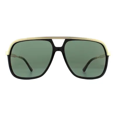 Gucci Sunglasses GG0200S Black and Gold Green