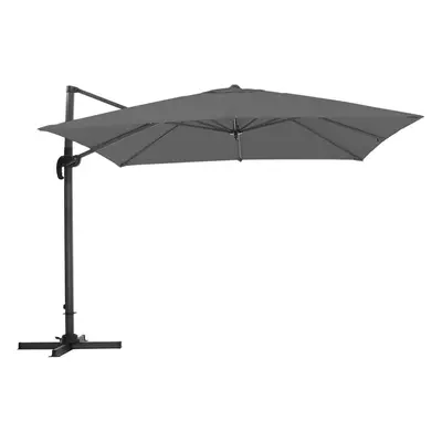 (Dark Grey) Large Square Garden Parasol Patio Sun Shade Umbrella 3M