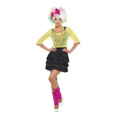 Smiffy's Adult Women's 80's Pop Tart Costume, Top, Dress And Headband, Back To