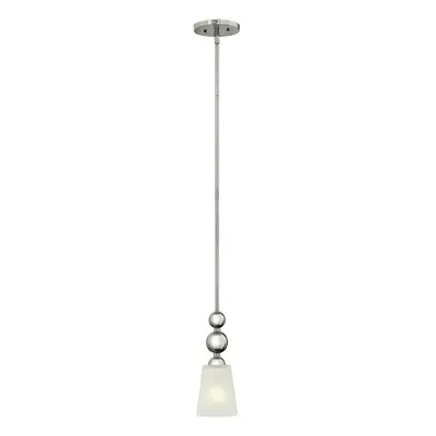 1 Bulb Ceiling Pendant Light Fitting Highly Polished Nickel LED E27 60W